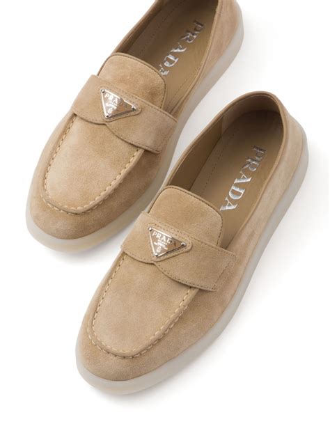 suede leather loafers prada|prada loafers platform.